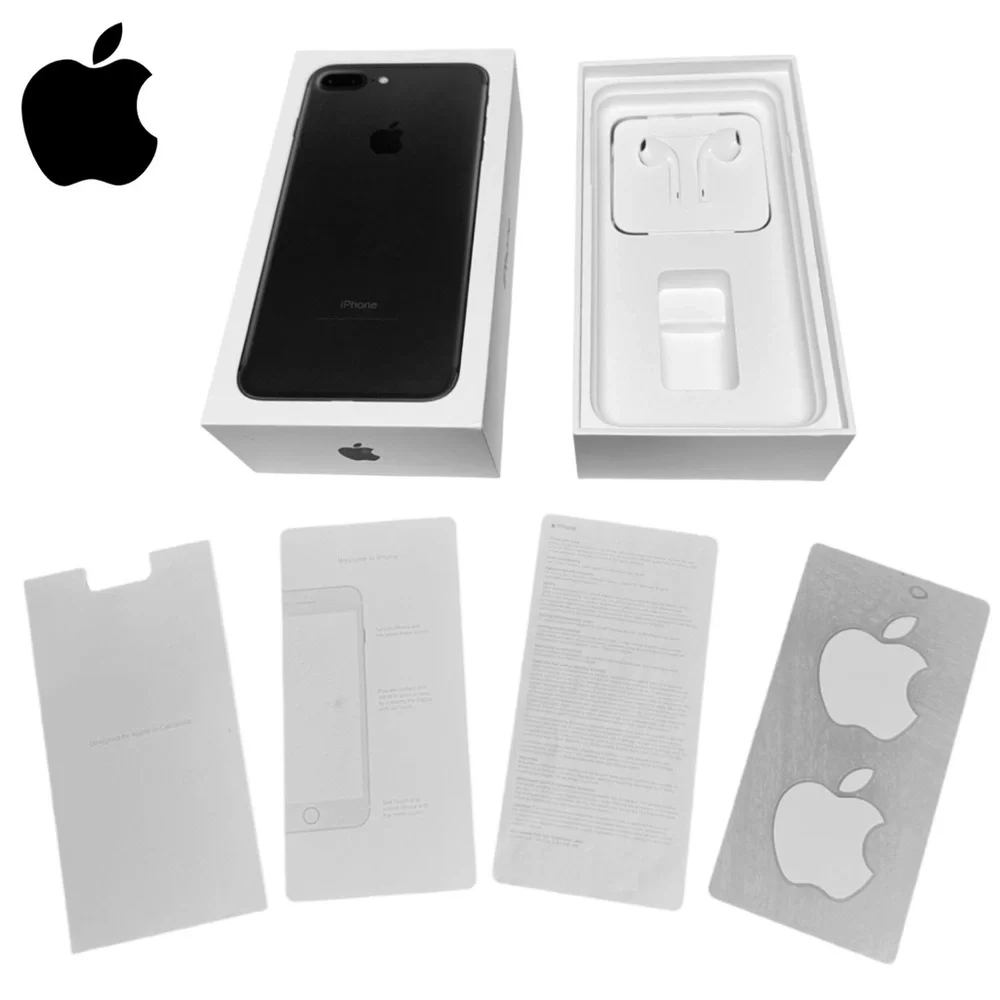 Apple iPhone 7 Plus Black 32GB w/Ear Buds & Inserts ORM Empty Box
